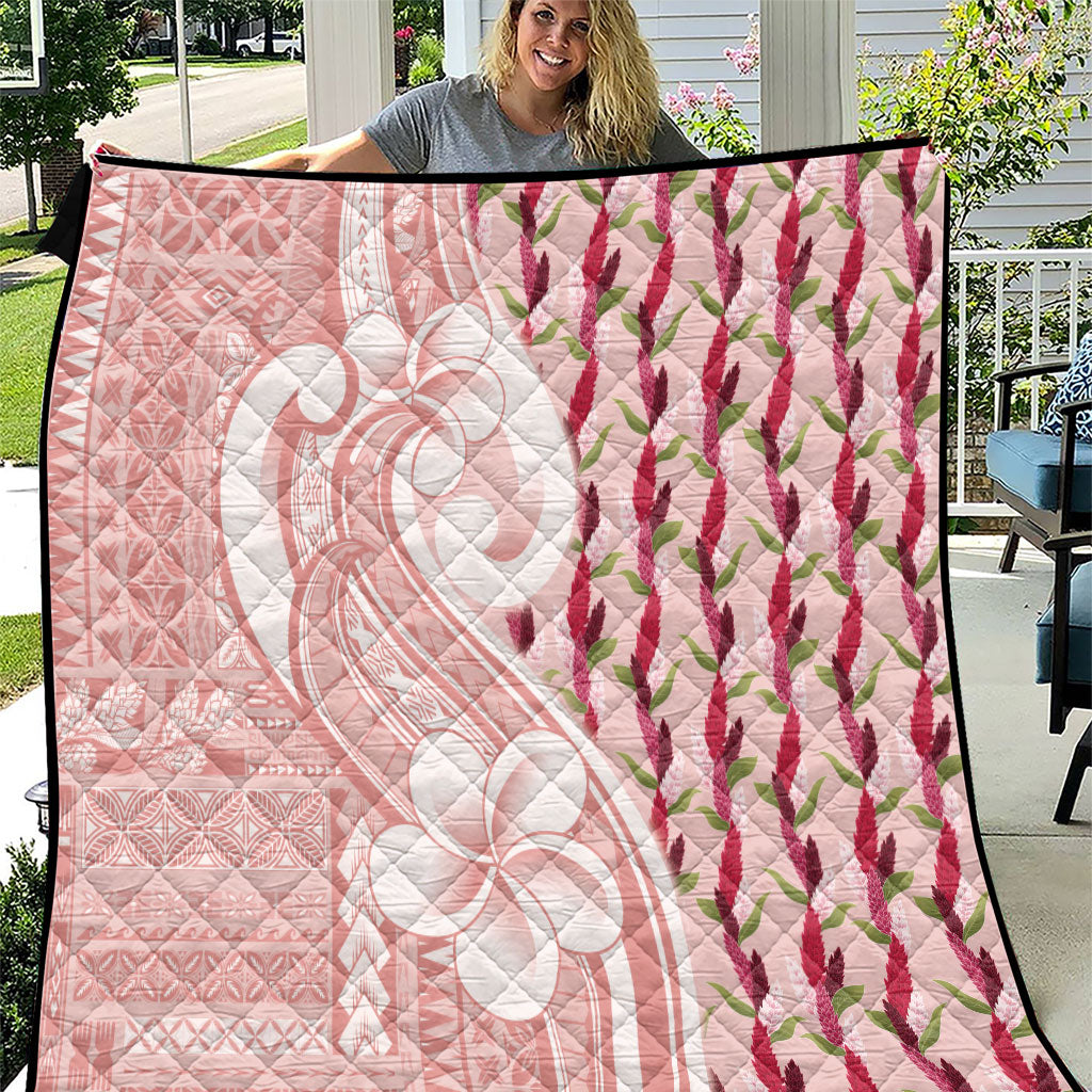 Samoa Teuila Quilt Pink Samoan Siapo Motifs LT05 Pink - Polynesian Pride