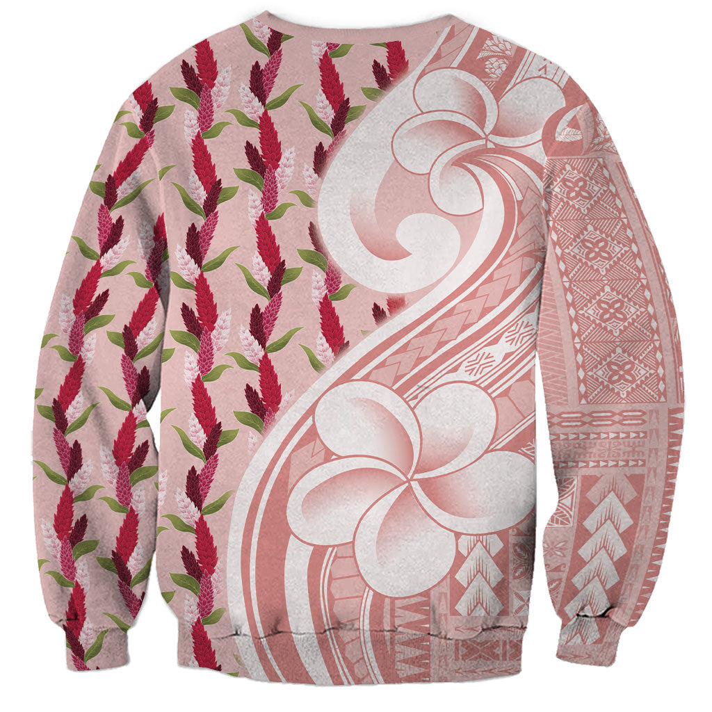 Samoa Teuila Sweatshirt Pink Samoan Siapo Motifs LT05 - Polynesian Pride
