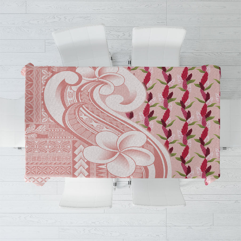 Samoa Teuila Tablecloth Pink Samoan Siapo Motifs LT05 Pink - Polynesian Pride