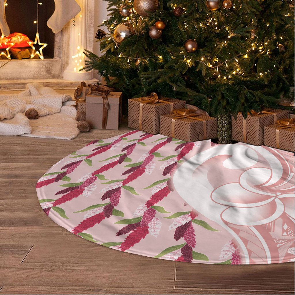 Samoa Teuila Tree Skirt Pink Samoan Siapo Motifs