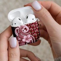 Samoa Teuila AirPods Case Maroon Samoan Siapo Motifs LT05 - Polynesian Pride
