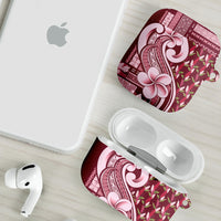 Samoa Teuila AirPods Case Maroon Samoan Siapo Motifs LT05 - Polynesian Pride