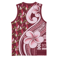 Samoa Teuila Basketball Jersey Maroon Samoan Siapo Motifs LT05 - Polynesian Pride