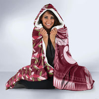 Samoa Teuila Hooded Blanket Maroon Samoan Siapo Motifs LT05 - Polynesian Pride