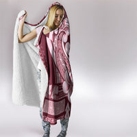 Samoa Teuila Hooded Blanket Maroon Samoan Siapo Motifs LT05 - Polynesian Pride