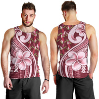 Samoa Teuila Men Tank Top Maroon Samoan Siapo Motifs LT05 - Polynesian Pride