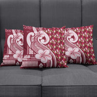 Samoa Teuila Pillow Cover Maroon Samoan Siapo Motifs LT05 - Polynesian Pride