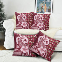 Samoa Teuila Pillow Cover Maroon Samoan Siapo Motifs LT05 - Polynesian Pride