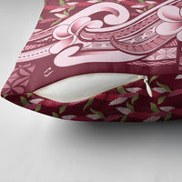 Samoa Teuila Pillow Cover Maroon Samoan Siapo Motifs LT05 - Polynesian Pride