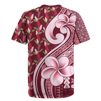 Samoa Teuila Rugby Jersey Maroon Samoan Siapo Motifs LT05 - Polynesian Pride