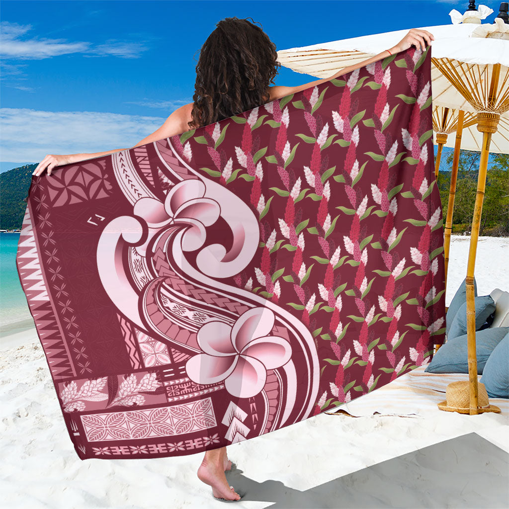 Samoa Teuila Sarong Maroon Samoan Siapo Motifs LT05 One Size 44 x 66 inches Maroon - Polynesian Pride