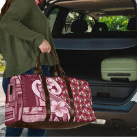 Samoa Teuila Travel Bag Maroon Samoan Siapo Motifs LT05 - Polynesian Pride