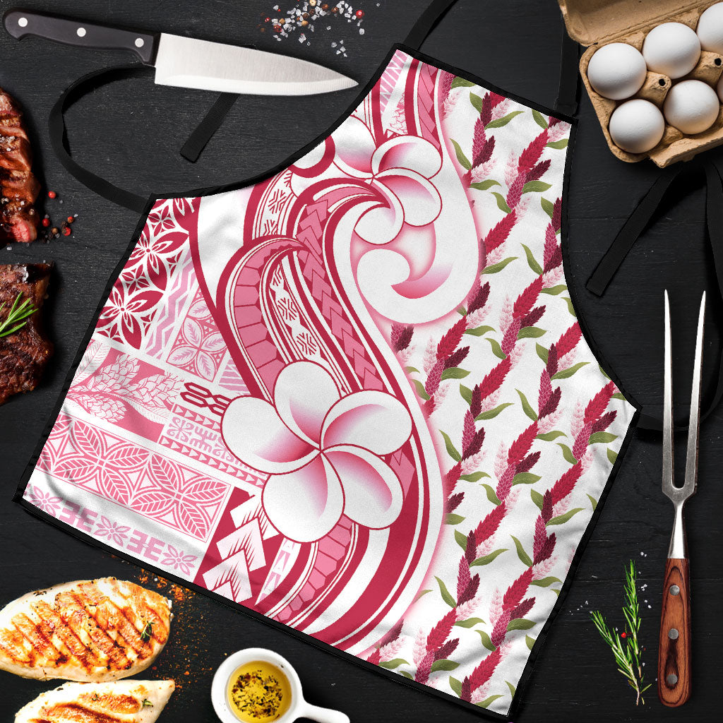 Samoa Teuila Apron White Samoan Siapo Motifs LT05 White - Polynesian Pride