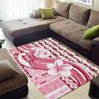 Samoa Teuila Area Rug White Samoan Siapo Motifs LT05 - Polynesian Pride