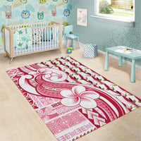 Samoa Teuila Area Rug White Samoan Siapo Motifs LT05 - Polynesian Pride