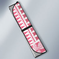 Samoa Teuila Auto Sun Shade White Samoan Siapo Motifs LT05 - Polynesian Pride