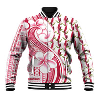 Samoa Teuila Baseball Jacket White Samoan Siapo Motifs LT05 Unisex White - Polynesian Pride