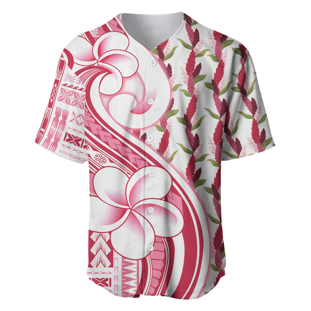 Samoa Teuila Baseball Jersey White Samoan Siapo Motifs LT05 White - Polynesian Pride