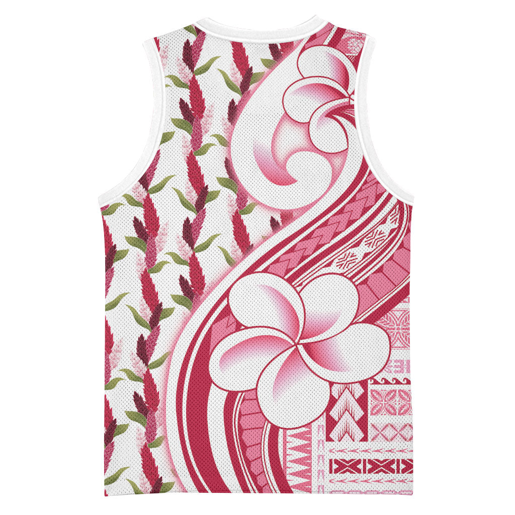 Samoa Teuila Basketball Jersey White Samoan Siapo Motifs LT05 - Polynesian Pride