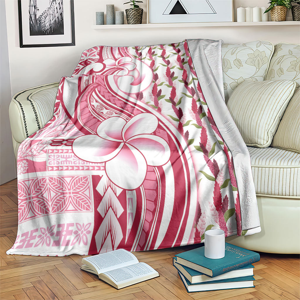 Samoa Teuila Blanket White Samoan Siapo Motifs LT05 White - Polynesian Pride