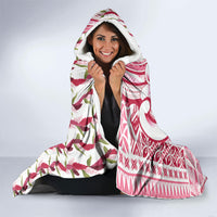 Samoa Teuila Hooded Blanket White Samoan Siapo Motifs LT05 - Polynesian Pride