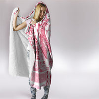 Samoa Teuila Hooded Blanket White Samoan Siapo Motifs LT05 - Polynesian Pride