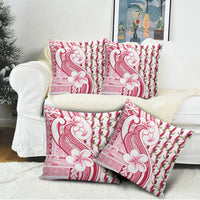 Samoa Teuila Pillow Cover White Samoan Siapo Motifs LT05 - Polynesian Pride