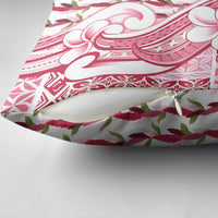 Samoa Teuila Pillow Cover White Samoan Siapo Motifs LT05 - Polynesian Pride