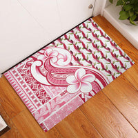 Samoa Teuila Rubber Doormat White Samoan Siapo Motifs LT05 - Polynesian Pride