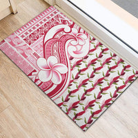 Samoa Teuila Rubber Doormat White Samoan Siapo Motifs LT05 - Polynesian Pride