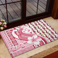 Samoa Teuila Rubber Doormat White Samoan Siapo Motifs LT05 - Polynesian Pride
