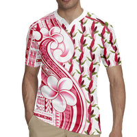 Samoa Teuila Rugby Jersey White Samoan Siapo Motifs LT05 - Polynesian Pride
