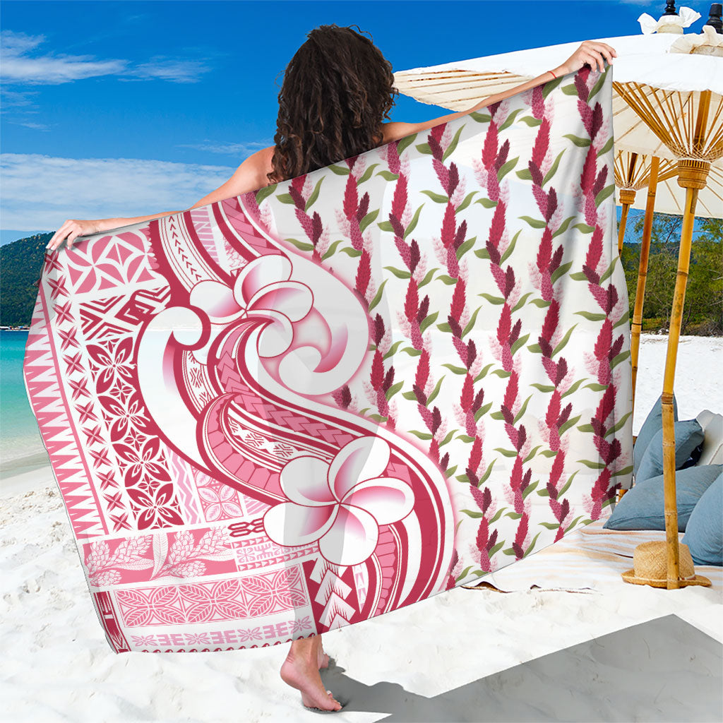 Samoa Teuila Sarong White Samoan Siapo Motifs LT05 One Size 44 x 66 inches White - Polynesian Pride