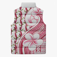 Samoa Teuila Sleeveless Puffer Jacket White Samoan Siapo Motifs LT05 - Polynesian Pride