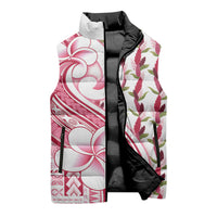 Samoa Teuila Sleeveless Puffer Jacket White Samoan Siapo Motifs LT05 - Polynesian Pride