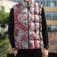 Samoa Teuila Sleeveless Puffer Jacket White Samoan Siapo Motifs LT05 - Polynesian Pride