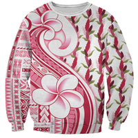 Samoa Teuila Sweatshirt White Samoan Siapo Motifs LT05 Unisex White - Polynesian Pride