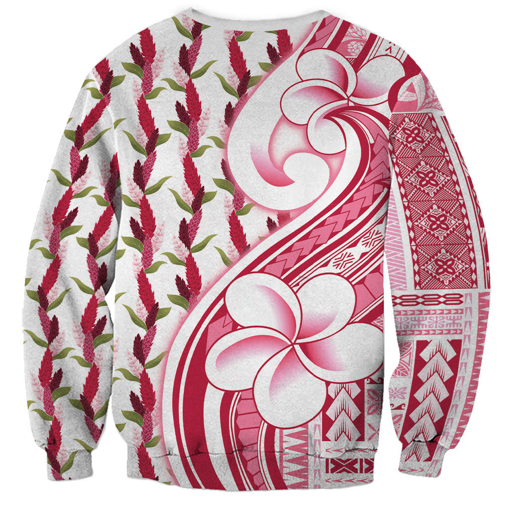 Samoa Teuila Sweatshirt White Samoan Siapo Motifs LT05 - Polynesian Pride