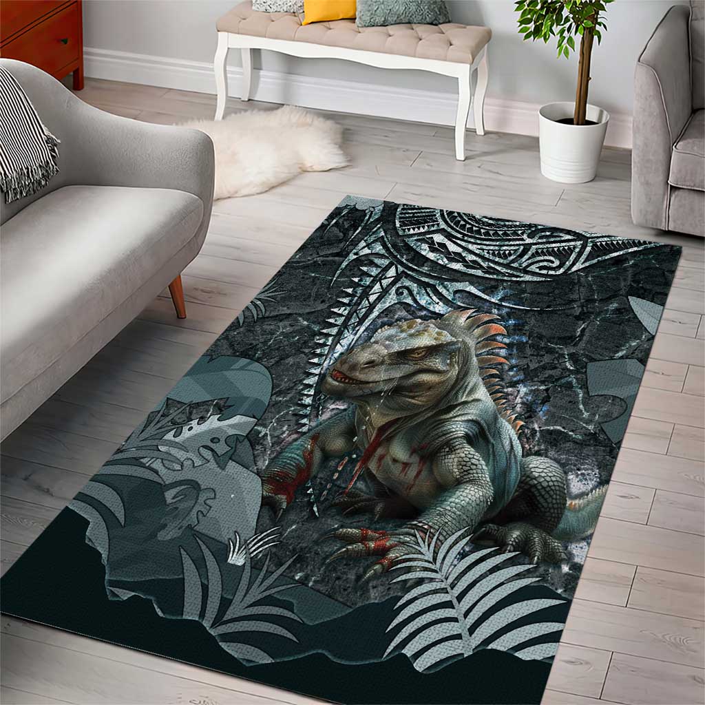 Hawaii Mo'o Lizard God Area Rug Polynesian Style LT05 - Polynesian Pride