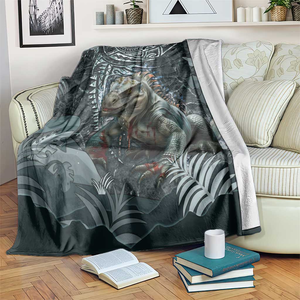 Hawaii Mo'o Lizard God Blanket Polynesian Style LT05 Green - Polynesian Pride