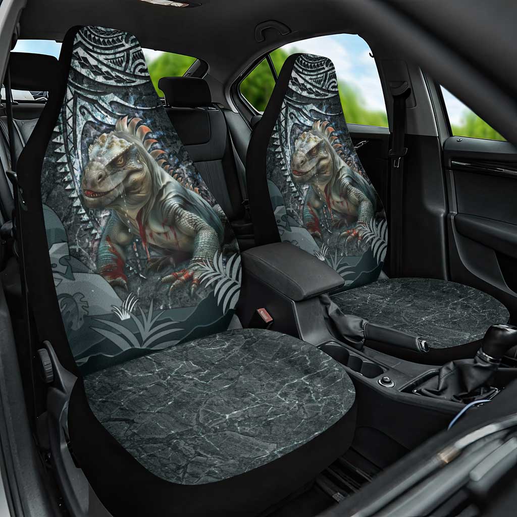 Hawaii Mo'o Lizard God Car Seat Cover Polynesian Style LT05 One Size Green - Polynesian Pride