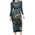 Hawaii Mo'o Lizard God Family Matching Long Sleeve Bodycon Dress and Hawaiian Shirt Polynesian Style