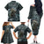 Hawaii Mo'o Lizard God Family Matching Off The Shoulder Long Sleeve Dress and Hawaiian Shirt Polynesian Style