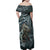 Hawaii Mo'o Lizard God Family Matching Off Shoulder Maxi Dress and Hawaiian Shirt Polynesian Style