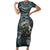 Hawaii Mo'o Lizard God Family Matching Short Sleeve Bodycon Dress and Hawaiian Shirt Polynesian Style