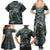 Hawaii Mo'o Lizard God Family Matching Summer Maxi Dress and Hawaiian Shirt Polynesian Style