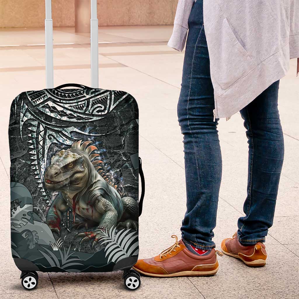 Hawaii Mo'o Lizard God Luggage Cover Polynesian Style LT05 Green - Polynesian Pride