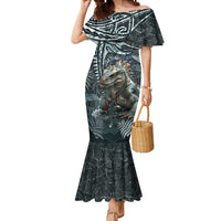 Hawaii Mo'o Lizard God Mermaid Dress Polynesian Style LT05 Women Green - Polynesian Pride