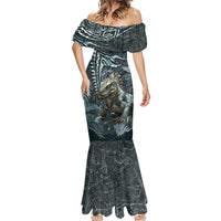 Hawaii Mo'o Lizard God Mermaid Dress Polynesian Style LT05 - Polynesian Pride