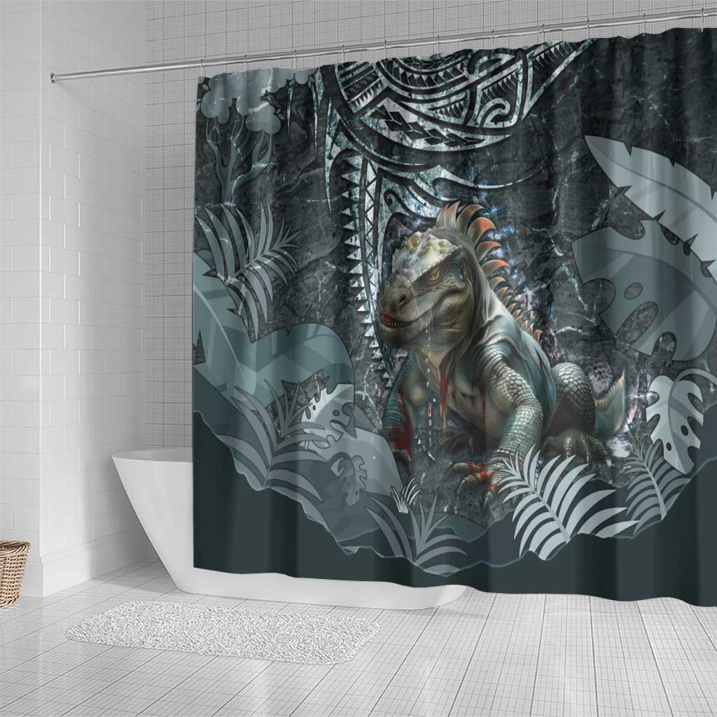 Hawaii Mo'o Lizard God Shower Curtain Polynesian Style LT05 - Polynesian Pride